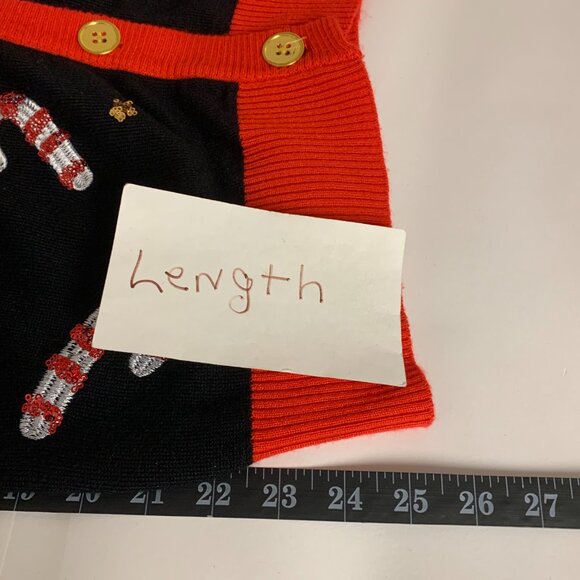 Tipsy Elves Sweater Size Large Cardigan Candy Cane Sequins Christmas in July - Picture 9 of 11